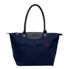 LONGCHAMP(ロンシャン) ショルダーバッグ ル・プリアージュクラブ ネイビー×レッド 折りたたみ レザー