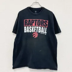古着 used　47　フォーティーセブン　NBA　トロントラプターズ　半袖プリントTシャツ　バスケットボール　黒　ブラック　XLサイズ