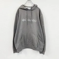 古着 used　Columbia　コロンビア　スウェットパーカー/フーディー　デカロゴ　灰色　グレー　XLサイズ
