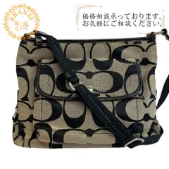 COACH コーチ F16558 シグネチャー キャンバス ショルダーバッグ ブラック レディース