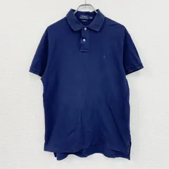 古着 used　POLO RALPH LAUREN　ポロラルフローレン　半袖ポロシャツ　刺繡ロゴ　紺　ネイビー　Lサイズ