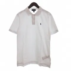 ポロ ラルフローレン POLO RALPH LAUREN ポロシャツ カットソー 半袖 鹿の子 ワンポイント 刺繍 白 ホワイト XL