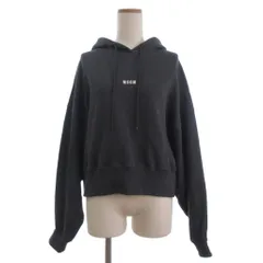 エムエスジーエム MSGM パーカー プルオーバー 長袖 プリント ロゴ 裏毛 グレー XSのサムネイル