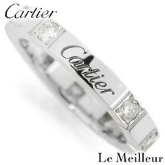 【新品仕上済】 Cartier ラニエール ダイヤモンド ホワイトゴールド K18WG 9P リング 10号 レディース 返品OK