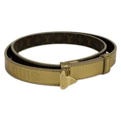 LOUIS VUITTON(ルイヴィトン) ベルト美品  - M8892Z ゴールド×モノグラム レザー