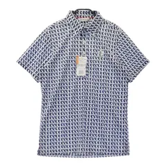 サイズ：M AND PER SE アンパスィ  半袖ポロシャツ ボタンダウン 総柄 ホワイト系 [240101655457] ゴルフウェア メンズ ストスト