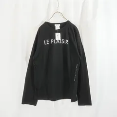 agnes b. アニエスベー 長袖Tシャツ ロンT カットソー LE PLAISIR ロゴ プリント ブラック 黒 Lサイズ 新品タグ付き コットン 綿100% クルーネック トップス カジュアル レディース 定番 人気 春 秋 冬