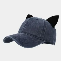 レディース ハット ベルベット素材 つば付き キャットイヤー アウトドア