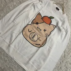 《美品》NieR Clothing トレーナー ホワイト XL イラスト 猫 アニマル オシャレのサムネイル