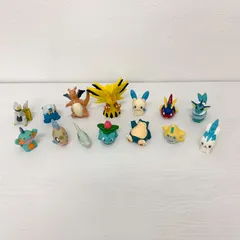 ポケモン 指人形 コレクションフィギュア ソフビフィギュア セット 14個 まとめ売り リザードン、サンダー、カビゴン、イーブイなど