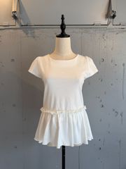 TSURU by MARIKO OIKAWA ペプラムトップス ホワイト 34 - メルカリ