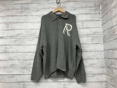 REPRESENT ／長袖ポロシャツ／Initial Boucle Polo／ニット／MH3014／グレー／Lサイズ