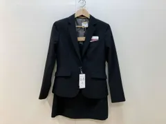 ORIHICA オリヒカ スーツ セットアップ ジャケット スカート サイズM 黒 ブラック ストライプ レディース 未使用タグ付き ポリエステル