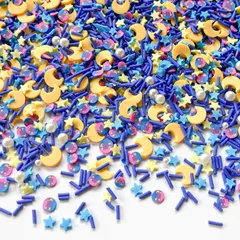 【数量限定】ミックス 封入パーツ レジン スライス デコパーツ パーツ 50g 封入物 封入素材 シャカシャカフレークパーツ （ブルースター×パール）