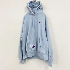 古着 used　Champion　チャンピオン　リバースウィーブ　パーカー/フーディー　青　ブルー　Lサイズ
