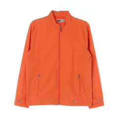 M FILA(フィラ) オレンジ ハイネック ウインドブレーカー ジップアップジャケット