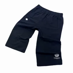 デサント ハーフパンツ メンズ Oサイズ ブラック 膝丈 ジャージ 黒 シンプル スポーツウェア 人気