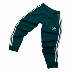 アディダス トラックパンツ メンズ Mサイズ ダークグリーン トレフォイルロゴ ジャージパンツ サイドライン 緑 定番 シンプル 人気