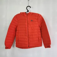 0364 NEPA キッズ 130 オレンジ 軽量ダウン 袖汚れあり