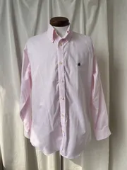 ブルックスブラザーズ ボタンダウンシャツ REGENT FIT ホワイト✕ピンク ストライプ サイズM