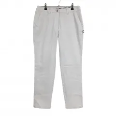【新品】マンシングウェア パンツ ライトグレー ロゴ刺しゅうネイビー ストレッチ レディース LL ゴルフウェア Munsingwear