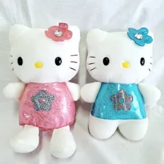 非売品★2000年 平成レトロ レア ハローキティ キラキラ衣装 ぬいぐるみ ２体 サンリオ 当時物