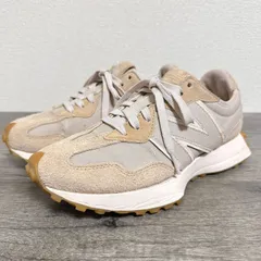 New Balance ニューバランス MS327UP スエード×テキスタイル スニーカー 25.5cm D幅 ベージュ ユニセックス メンズ レディース