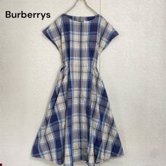 良品✨バーバリー ヴィンテージ ベルト ロングワンピース 半袖 フレア