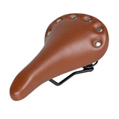 【Popular Item】Road Bike Spring-Loaded Saddle with Studded Design, Classic Cushion, Brown, Comfortable, Retro, Suspension, Cross Bike, Mini Velo, Stylish Saddle, Customizable, GORIX (GX-6000)