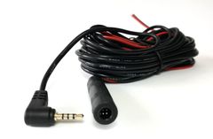 【即日発送】4極2.5mm 4ピン オス バックカメラ用延長ケーブル 6M Access + マイクロファイバークロス付 リアカメラ用延長ケーブル リアビューカメラ延長コード24v/12vコネクタ防水 AV1K-600A