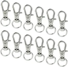 【数量限定】30mm キーホルダー 回転フック 金具 ナスカン パーツ DIY用 アクセサリーナスカン 手芸用品 手作り 50個 (シルバー)