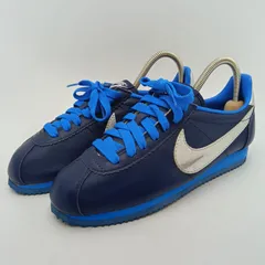 NIKE iD ナイキiD コルテッツ レザー スニーカー ウィメンズ 23cm ネイビー/ブルー 紺色/青 B-4-5