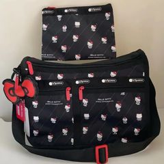 レスポートサック　大容量　2WAY 旅行バッグ　ポーチ付き　ブラック　エナメル調 レスポートサック ショルダーバッグ エナメル ブラック 2way トート
