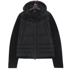 【極美品 メンズXL】MONCLER モンクレール GRENOBLE 21AW CARDIGAN 切替 ダウン ジャケット 黒 ブラック 国内正規品 47713のサムネイル