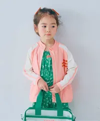 袖ラインジップアップラッシュガード リンク セットアップ可　p.premier P276016　ピンク