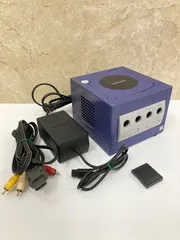 【動作OK】 任天堂 ニンテンドー ゲームキューブ 本体 バイオレット 周辺機器セット 0330-403