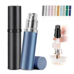【新着商品】5ml 底部充填 小分け ボトル ミニ 詰め替え 持ち歩きボトル 漏れない 入れ替え 携帯 持ち運び 回転 アトマイザー 香水用 容器 アトマイザー 男女兼用 香水 (ディスタントブルー)のサムネイル