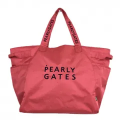 パーリーゲイツ ビッグトートバッグ ピンク×ネイビー ロゴ ニコちゃん スマイル ゴルフ PEARLY GATES