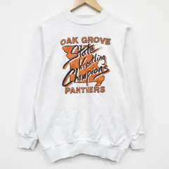 L/古着 長袖 スウェット メンズ 80年代 80s OAK ラグラン クルーネック USA製 白 26mar03