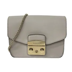 FURLA(フルラ) ショルダーバッグ メトロポリス グレージュ チェーンショルダー/ミニバッグ レザー