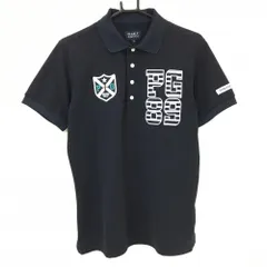 パーリーゲイツ 半袖ポロシャツ ネイビー ロゴボーダー  メンズ 5(L) ゴルフウェア PEARLY GATES