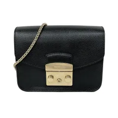 FURLA(フルラ) ショルダーバッグ メトロポリス 黒 チェーンショルダー/ミニバッグ レザー
