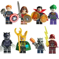 レゴ 互換 ブロック LEGO レゴミニフィグ アベンジャーズ 8体セット プレゼント 送料無料 知育玩具 組み立て 誕プレ ミニフィギュア W026