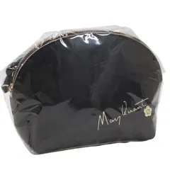 Mary Quant マリークワント 化粧 ポーチ フリップサイドデイジー ラウンド ブラック 未開封 中古 T限 / 14806 HM