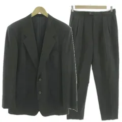 ポールスミス PAUL SMITH ストライプスーツ ジャケット テーラードカラー シングル 2B パンツ グレー系 L