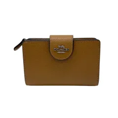 ♪4097 コーチ 財布 6390 ミディアム コーナー ジップ ウォレット ブラウン 中古 COACH