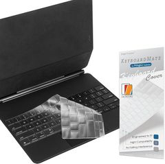 Digi-Tatoo English US Layout, Function Keyless Keyboard Cover for iPad Magic Keyboard (2024 Air 13 M2 / Pro 12.9 6th, 5th, 4th Generation) (Transparent, iPad Air 13(M2) English)