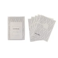 【即日発送】整理収納アドバイザー考案・クローゼットの見出し（INDEX）専用・デコレーションシール5枚（グレーリーフ）