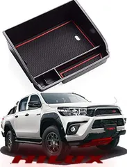 【即日発送】ケース 整理 引き出し 小物入れ コンソールボックス パーツ カスタム 仕切り 内装 簡単 滑り止めゴム付 収納分割 二段 中敷き ストレージボックス トレイ 専用設計 コンソールトレイ コンソールトレー ハイラックス 125系 GUN