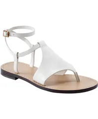 マーク・フィッシャー レディース シューズ サンダル アンクル Marc Fisher LTD Womens Lille Ankle Strap Flat Thong Sandals Ivory Leather アイボリー